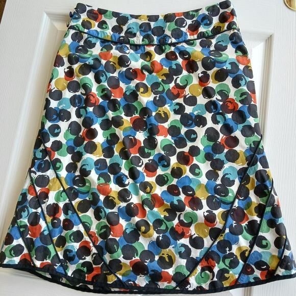 Edmé & Esyllte Bubble Finger Paints A-line Skirt size 4 REPAIRED lined cotton - Picture 2 of 13